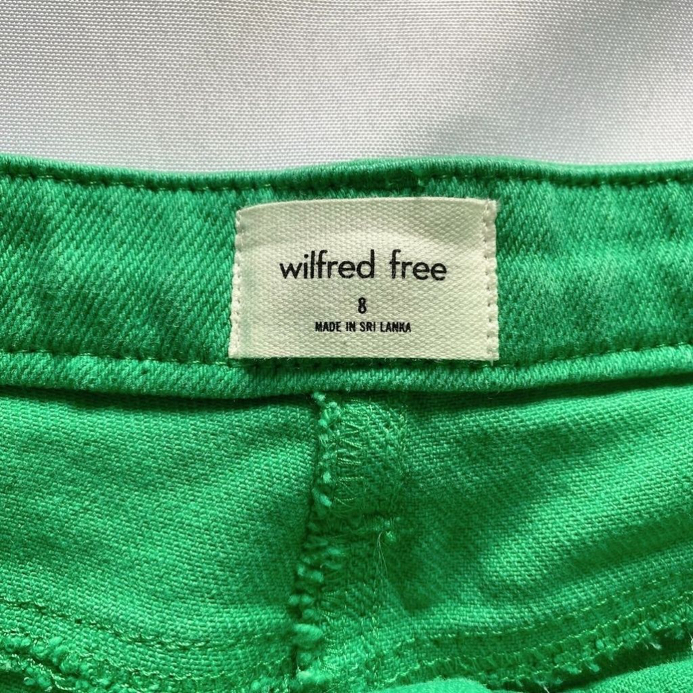 NWT ARITZIA WILFRED THE MELINA JEANS IN ALIEN GREEN - 8 - Picture 6 of 11